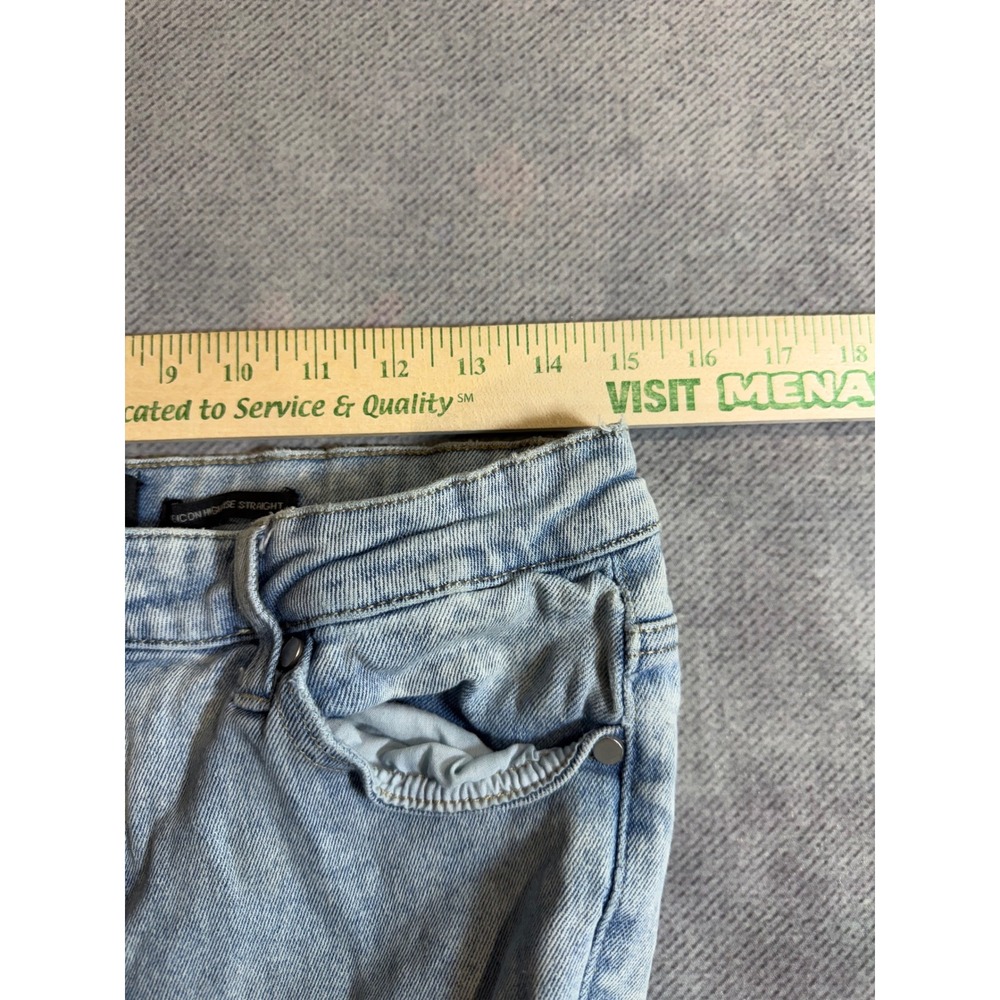 Kendall + Kylie Icon High Rise Straight Distressed Jeans Light Wash Size 11/30 - Picture 6 of 6